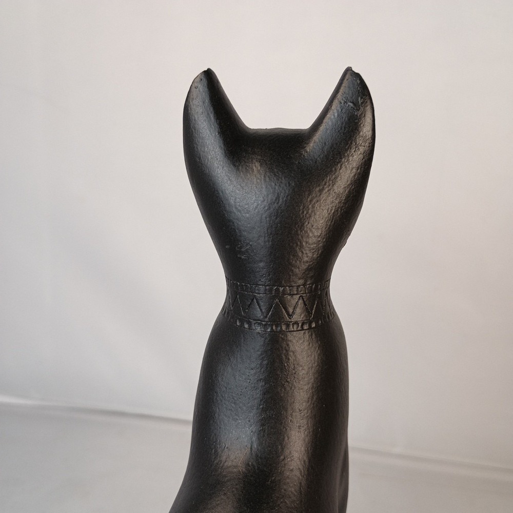 Vintage Egyptian Goddess Bastet Black Cat Epoxy/Resin Statue 8" Tall RAC - Picture 5 of 8